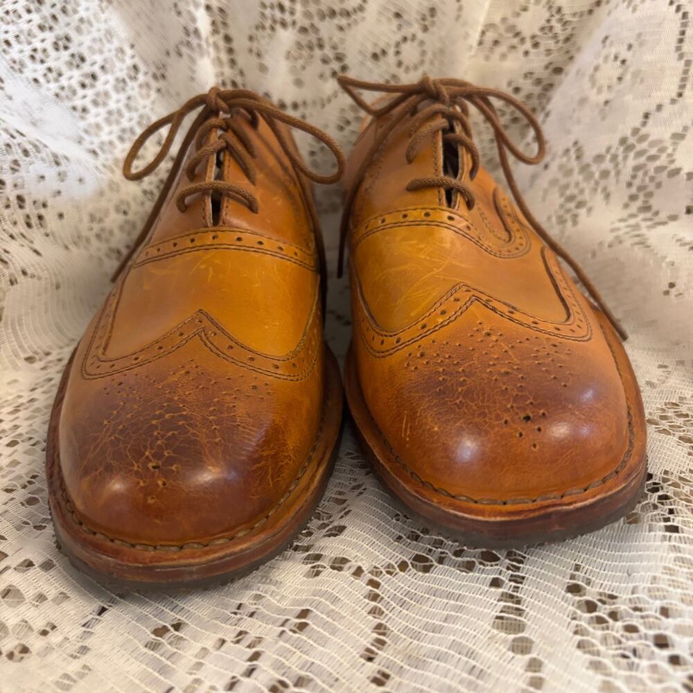 Sebago Brattle Men's US 11 D Tan Leather Oxford Shoes